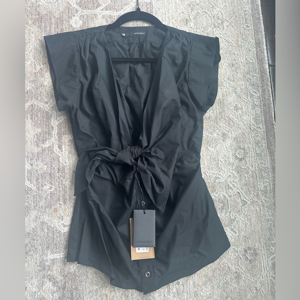 NWT Dsquared2 Women’s Black Blouse IT Size 44 - US Size 8